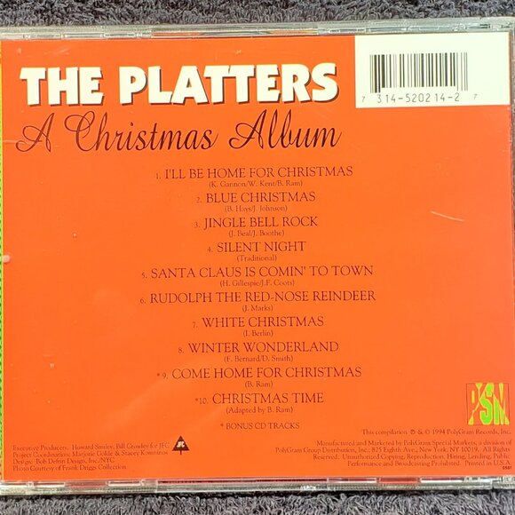 VINTAGE THE PLATTERS...A CHRISTMAS ALBUM...1994 COMPILATION - Picture 2 of 2